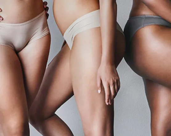 Group of ladies legs after laser hair removal