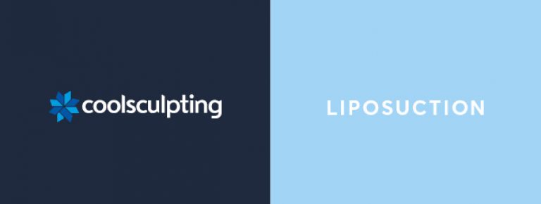 CoolSculpting vs Liposuction graphic